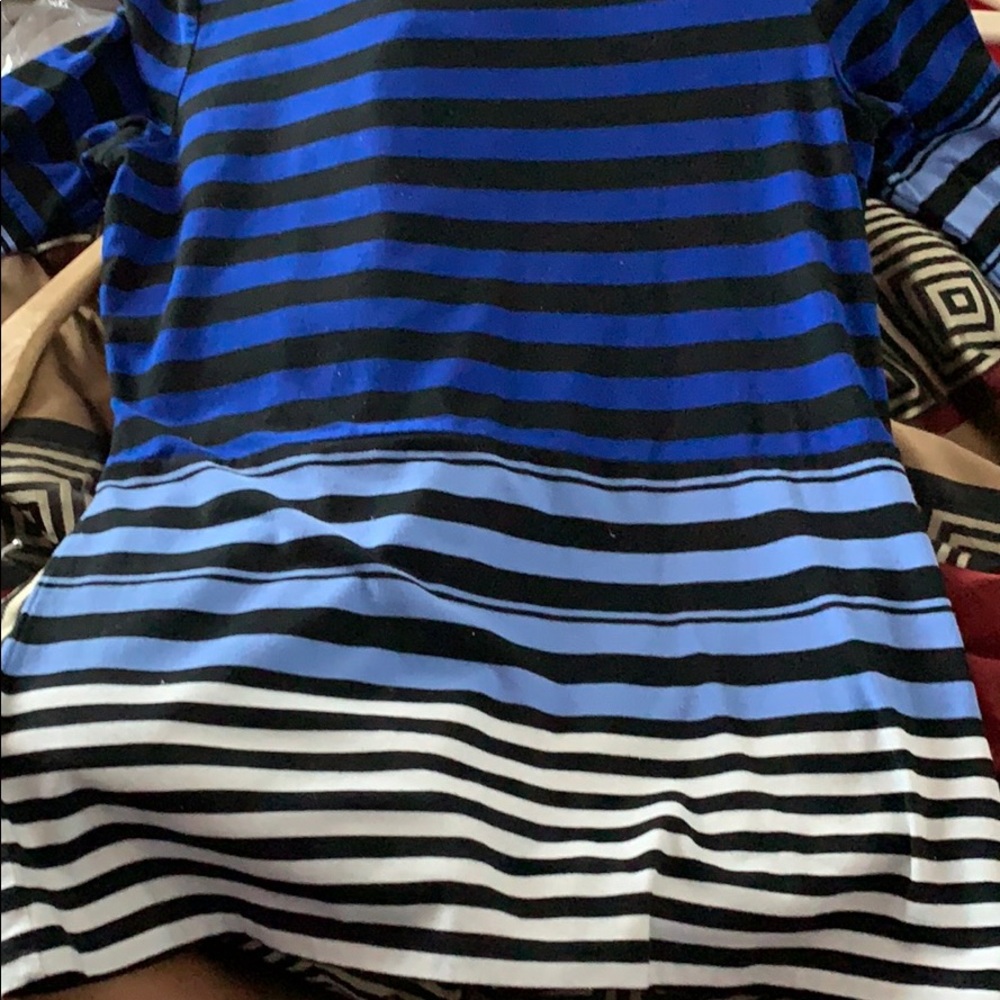 blue striped long sleeve